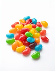 A vibrant pile of colorful jelly beans.