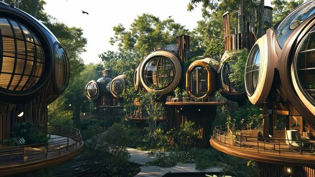 Eco-villages inspired by steampunk themes