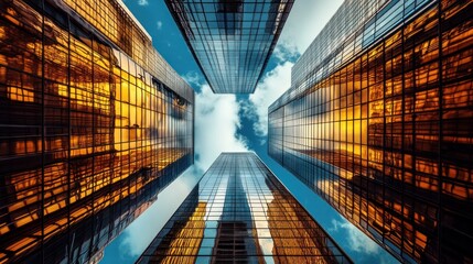 Golden Hour Skyscrapers: A Symphony of Glass and Steel