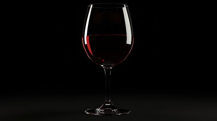 Red wine in elegant glass.
