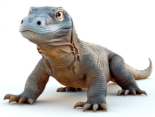 Obraz premium Realistic 3D Illustration of a Komodo Dragon