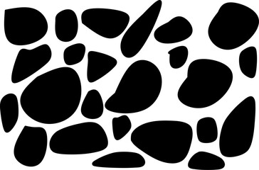 Mosaic pebble stone floor pattern. Rock texture vector background with gravel, cobblestone and pebble stones. Floor and wall tile, street, pavement or sidewalk structure, abstract geometric pattern