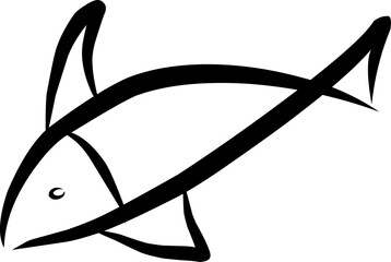 black and white illustration of a rope on white