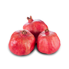 Pomegranate fruit on white background. File with clipping path.