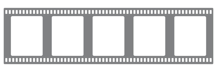 Film strip background. Retro photo, cinema or movie frames. Video film strip roll. Realistic film strip on white background.  Cinema reel symbol.