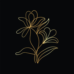 Vector gradient golden linear background