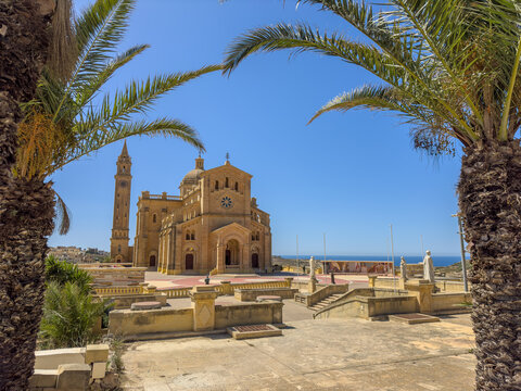 The National Shrine of the Blessed Virgin of Ta' Pinu facade
