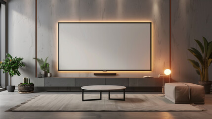 Fototapeta premium Modern Living Room with TV