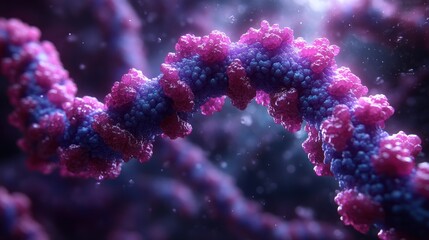 Obraz premium Colorful molecular structure in a scientific context.