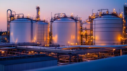 Modern industrial site with large AI generated illustration