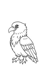 Fototapeta premium Boldly Drawn Eagle in a Minimalist Hand Sketch Illustration Style. AI Generated