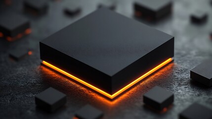 Modern business card template with an isometric 3D effect and sleek design isolated on a transparent background for architects and interior designers