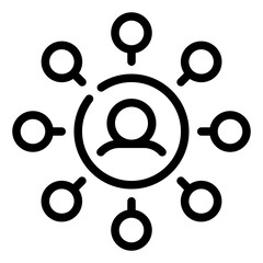 User-Centric Network Visualization Icon