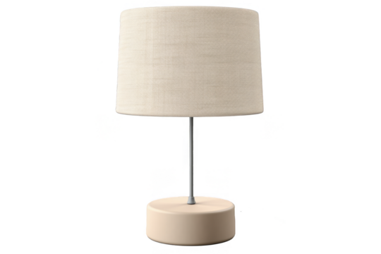 Beige Table Lamp with Linen Shade, Modern Design, Home Decor, Bright Lighting