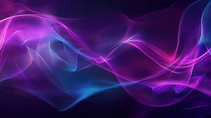 Abstract Purple and Blue Wave Light Design