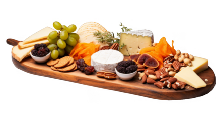 Gourmet Cheese Board Artisanal Cheeses, Nuts, Fruits, and Crackers