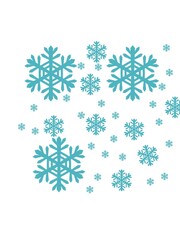 set of snowflakes