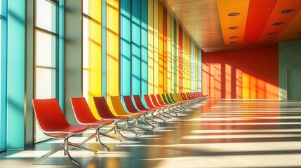 organization flat design side view business conference theme animation