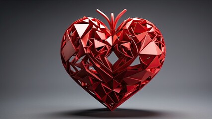 Overhead View of Heart Shape in Studio"