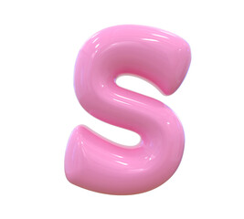 Pink Letter S