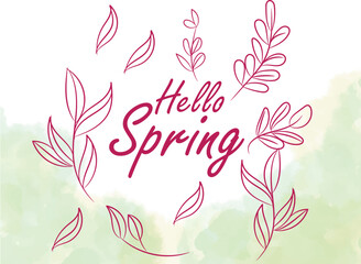 Hand drawn spring background