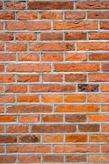 Closeup view of the red wall. Abstract pattern of a brick wall