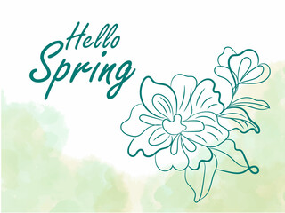 Hand drawn spring background