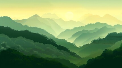 Fototapeta premium beautiful green mountains landscape for tourism tourist destination 