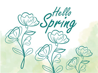 Hand drawn spring background