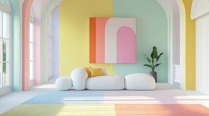 Pastel Paradise: A Dreamy Interior Design with a Modern Twist