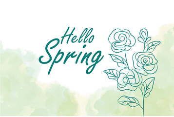 Hand drawn spring background