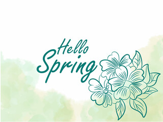 Fototapeta premium Hand drawn spring background