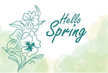 Hand drawn spring background