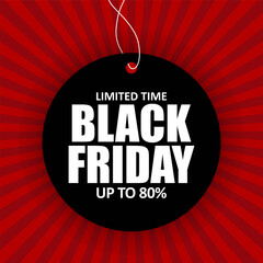 Black friday sale vector illustration.