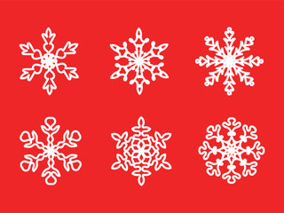 Snowflake icon collection. winter design element