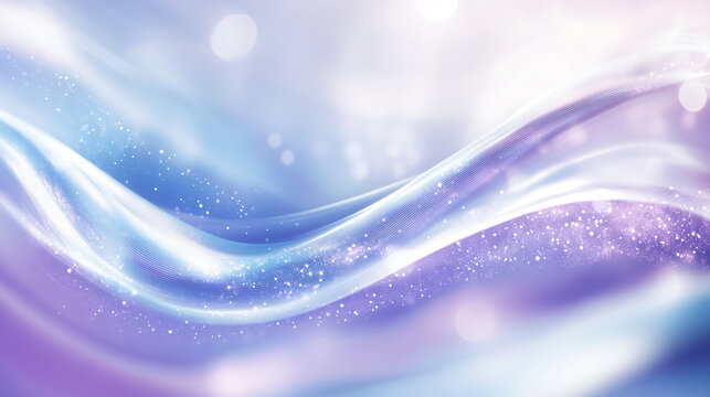 Smooth glowing digital waves, purple and blue gradient waves with soft light and bokeh, Future technology, science, and artificial intelligence background, hi technology,Generative ai