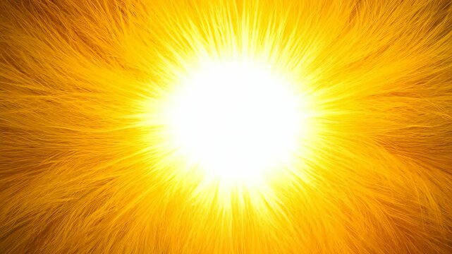 Bright sunburst radiating vibrant orange and yellow rays, creating warm and energetic atmosphere filled with sunlight and glowing energy.