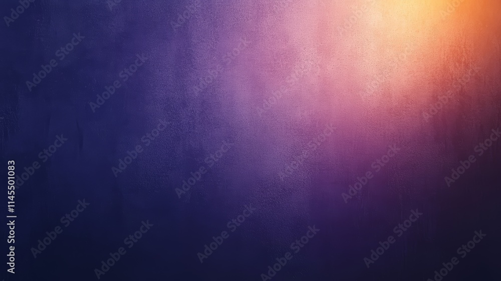 Poster radiant light on a vibrant purple and orange gradient backdrop for abstract background or design ele