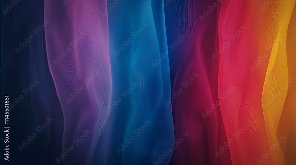 Poster dynamic flowing lines, a vivid abstract background with colorful textures and energetic movement