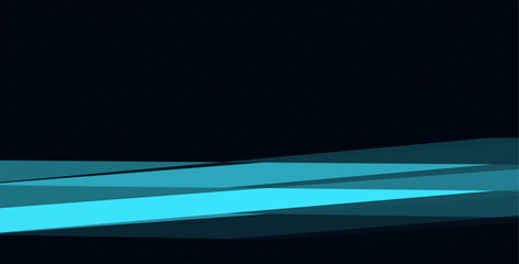 Abstract dark blue design with teal geometric shapes.