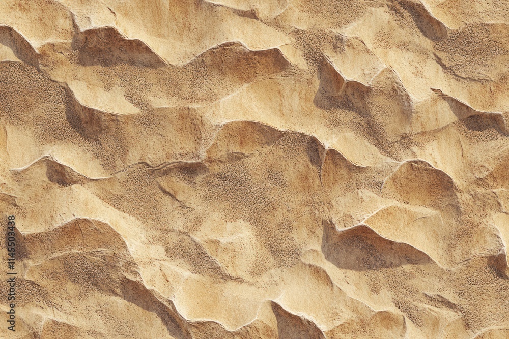 Poster close-up of textured sandy surface with wavy patterns.