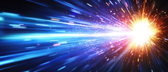 Naklejka premium Dynamic Burst of Light and Energy in Motion Stock Photo