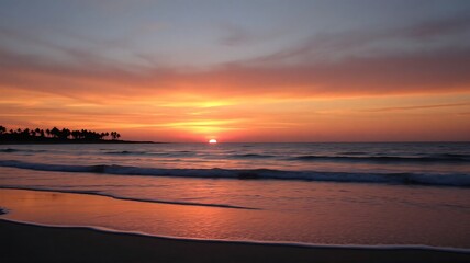 Fototapeta premium Serene Sunrise Beachscape 