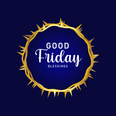 Good Friday background vector. Happy good friday. Good Friday With Cross Template.