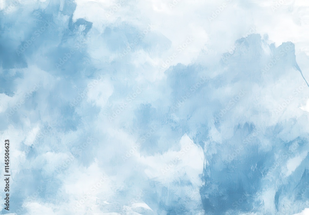 Poster Light Blue Abstract Background with Soft Cloudy Texture Perfect for Light and Airy Designs in Digital and Print Media