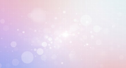 Obraz premium Pastel Dream: Soft, ethereal bokeh lights dance across a gentle gradient of pink and blue hues, creating a dreamy and serene atmosphere. Perfect for backgrounds, presentations.