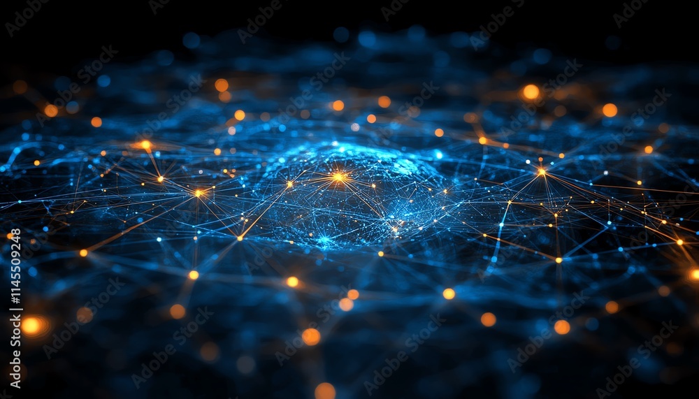 Aufkleber business leaders using digital technology to optimize software development, with global network data