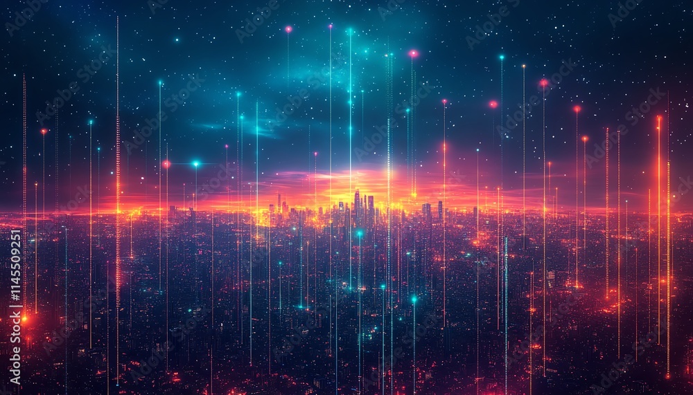 Aufkleber business leaders using digital technology to optimize software development, with global network data