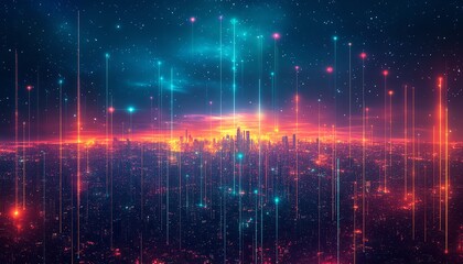 Fototapeta premium Business leaders using digital technology to optimize software development, with global network data analysis and social media marketing tactics for business success