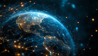 Obraz premium Business leaders using digital technology to optimize software development, with global network data analysis and social media marketing tactics for business success